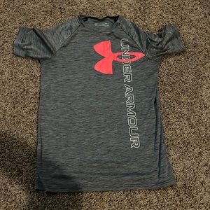 Neon Under armour hybrid logo shirt kids